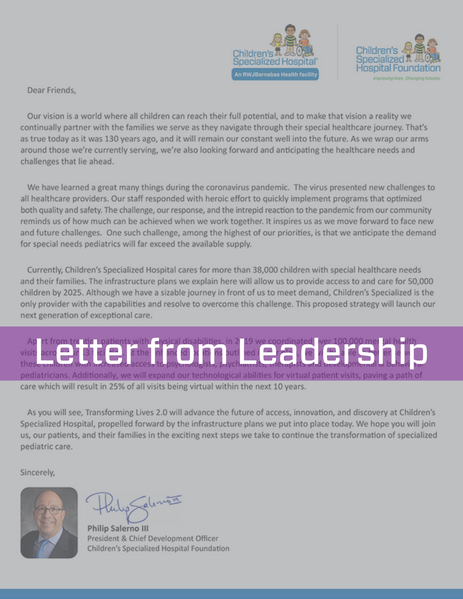 Letter from Leadership