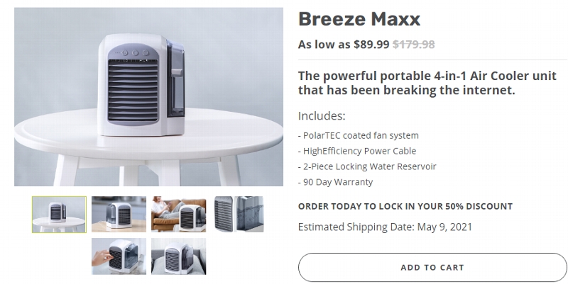 breeze maxx portable ac