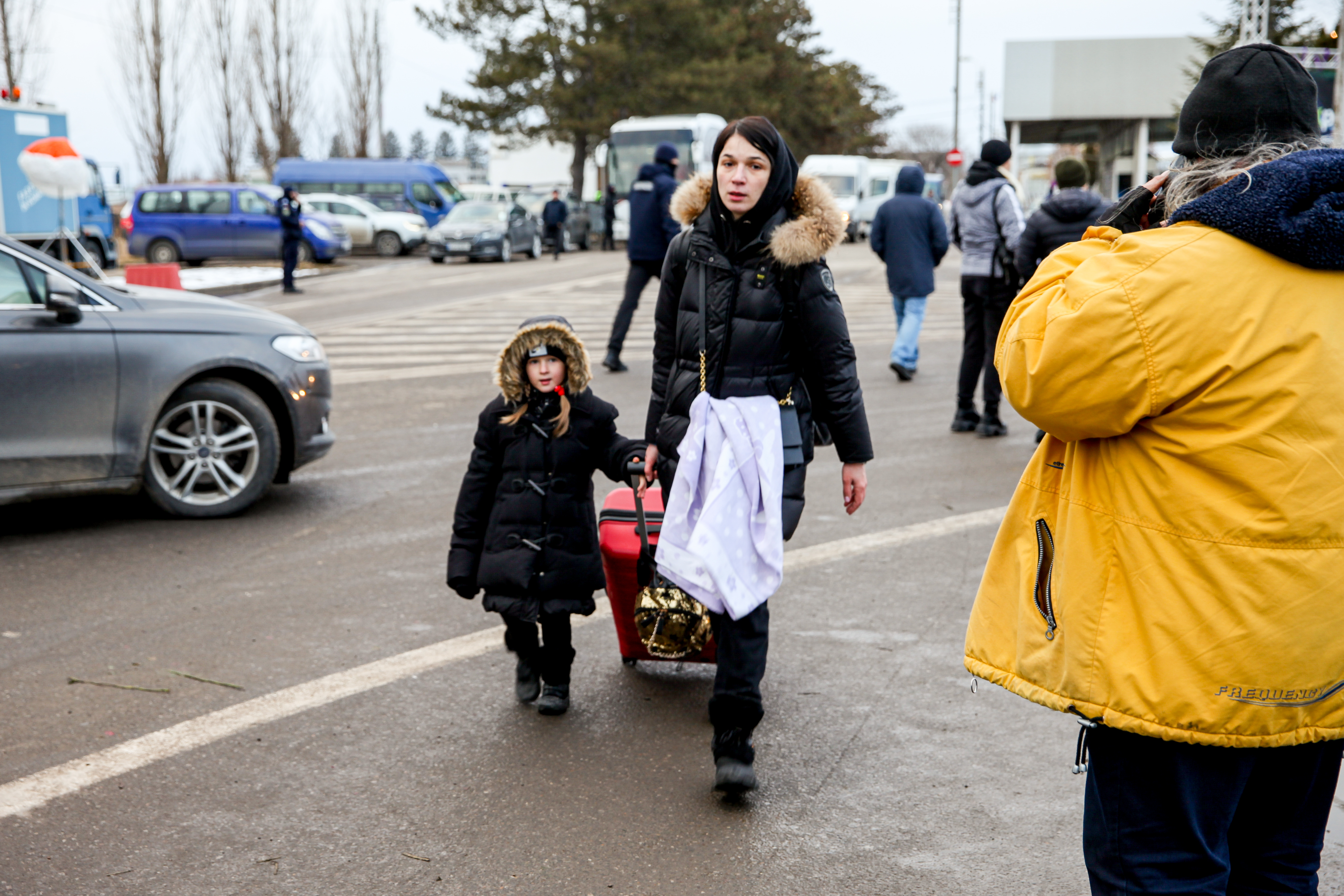 Refugees in search of safety after fleeing Ukraine
