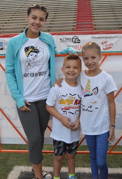 Bella, Liam and Ella at the Lobo Cancer Challenge 2019