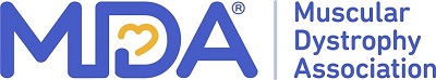 MDA Logo, with the text Muscular Dystrophy Associa