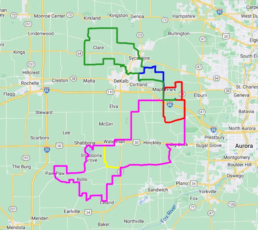 Bike MS: Tour de Farms 2023 route map