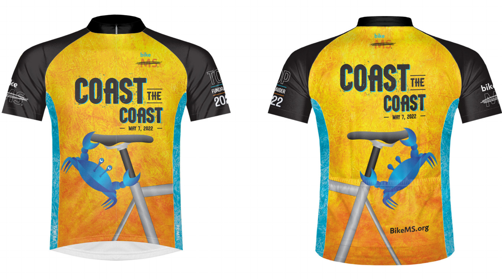 Bike MS Coast the Coast 2022 Jersey Design image