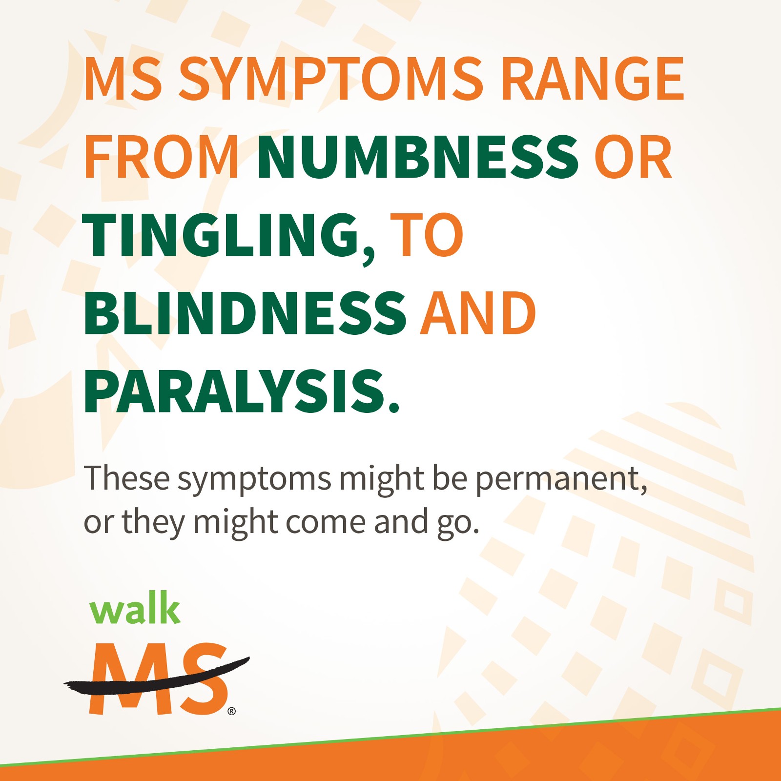About MS symptoms