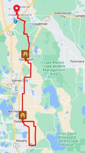 Bike MS: The Citrus Tour 2023 50 mile map