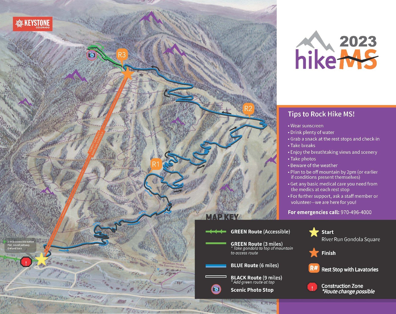 Hike MS 2023 route map