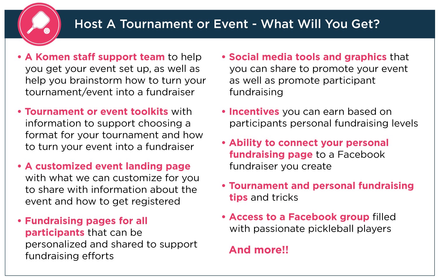 Host a tournament or event--what will you get?