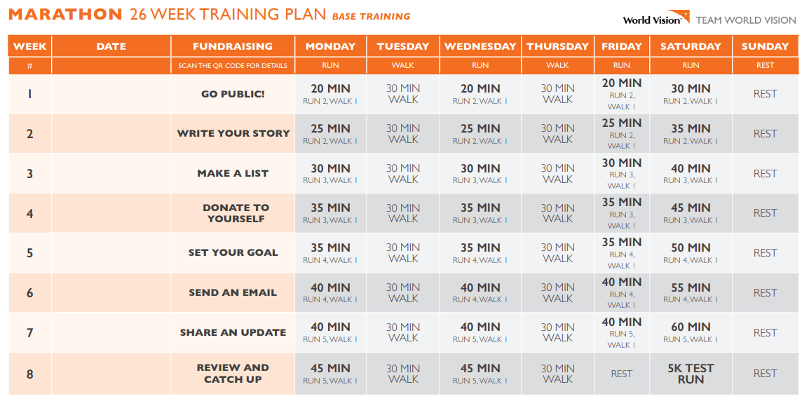 Marathon Base Training Plan