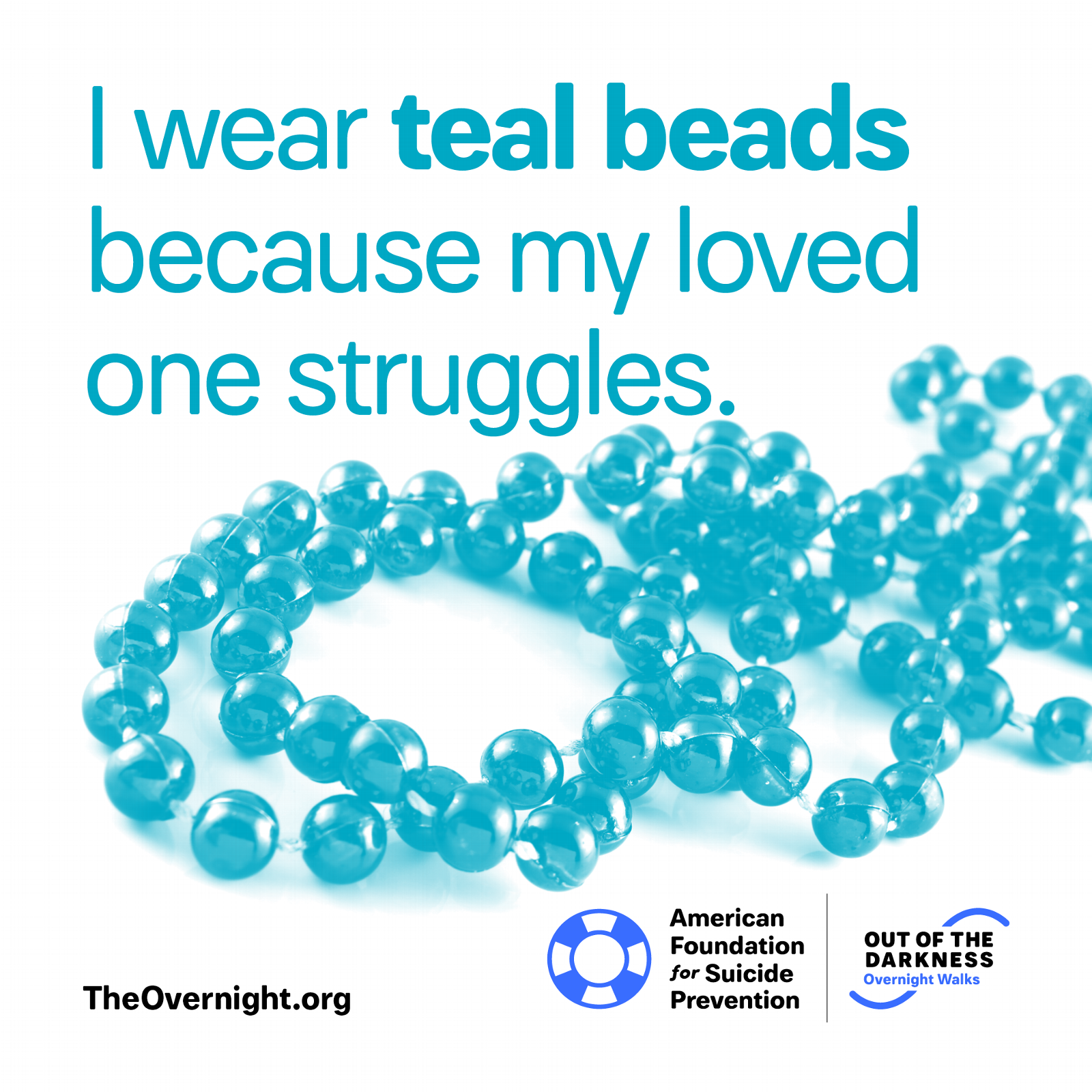 I Wear Teal Beads