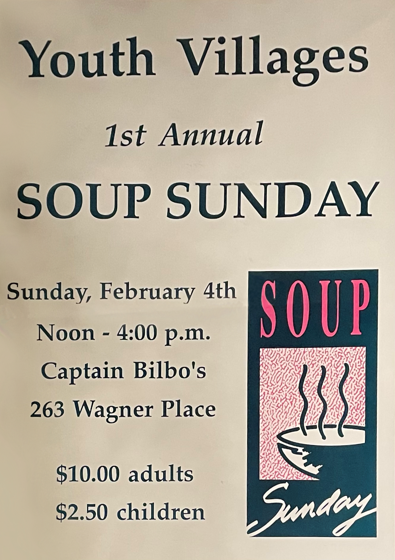 1st Annual Soup Sunday Flyer